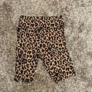 Animal print biker shorts